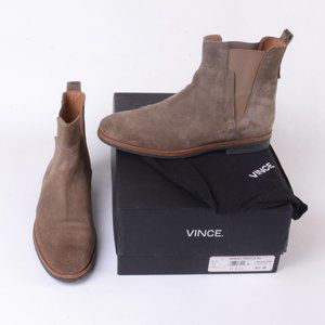 IOB VINCE. brown suede Harvey Truffle Chelsea boots like new!